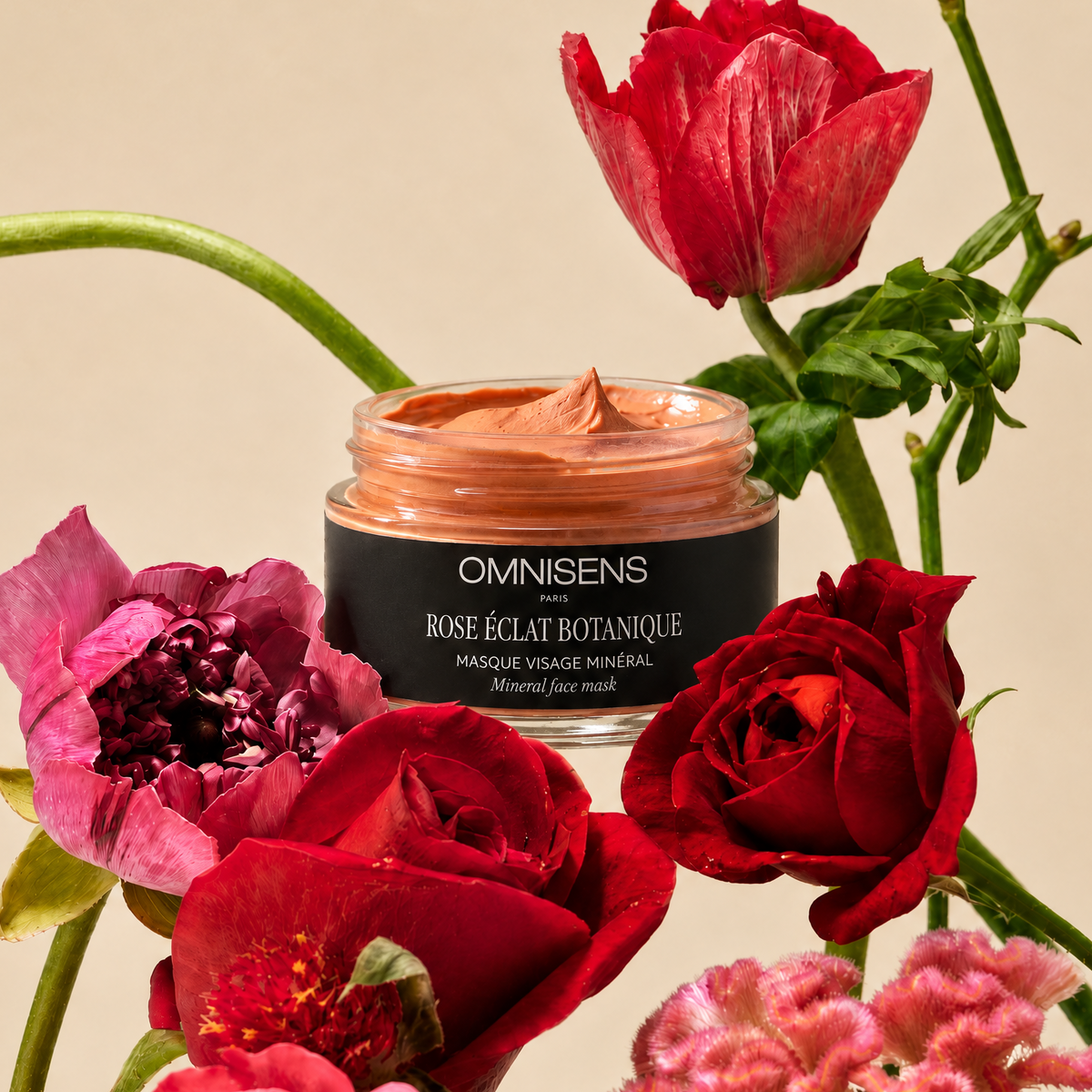 MASQUE VISAGE ROSE ECLAT BOTANIQUE OMNISENS 4