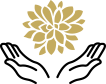 illustration de deux mains ouverte avec le logo d'omnisens paris au milieu